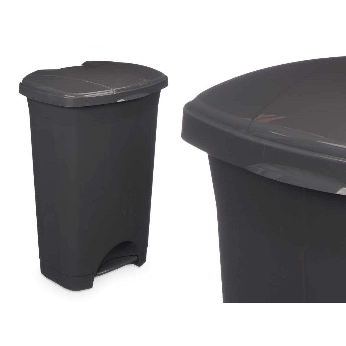Pedal Antrasitt Plast 50 L (3 enheter)